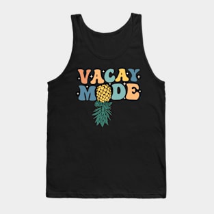 Vacay Mode Swinging Upside Down Pineapple Swinger Groovy Tank Top